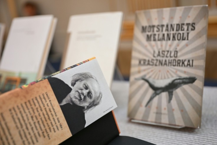 Laszlo Krasznahorkai's works explore themes of postmodern dystopia and melancholy