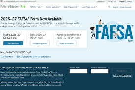 The StudentAid.gov portal, where millions of students and families complete