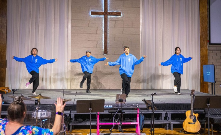 Olivet University's student dance team performs during the Praise Night